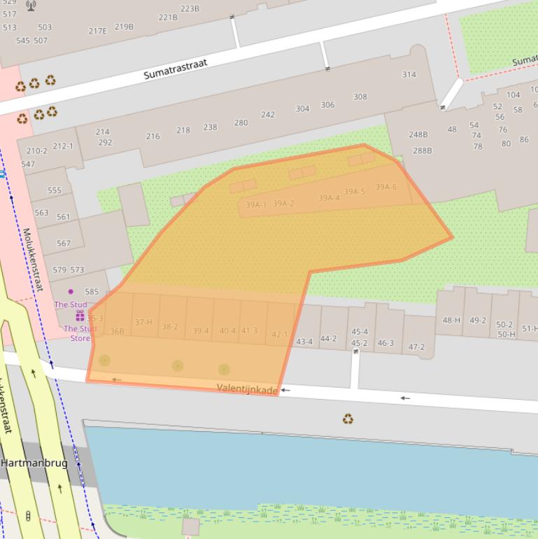 Kaart van postcodegebied 1095JH.