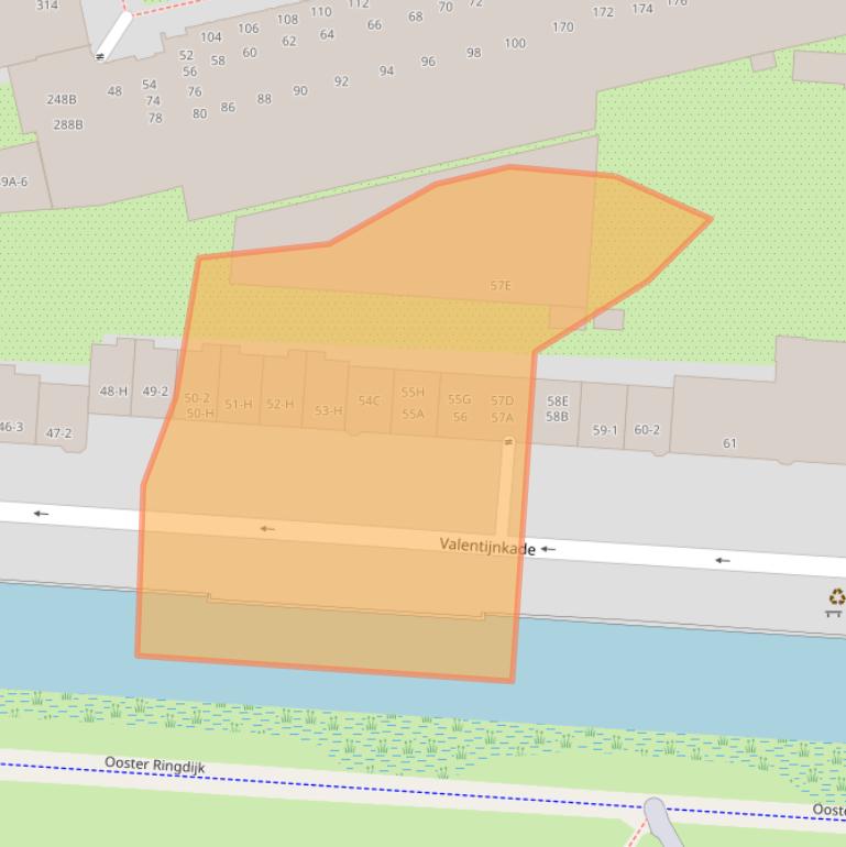 Kaart van postcodegebied 1095JK.