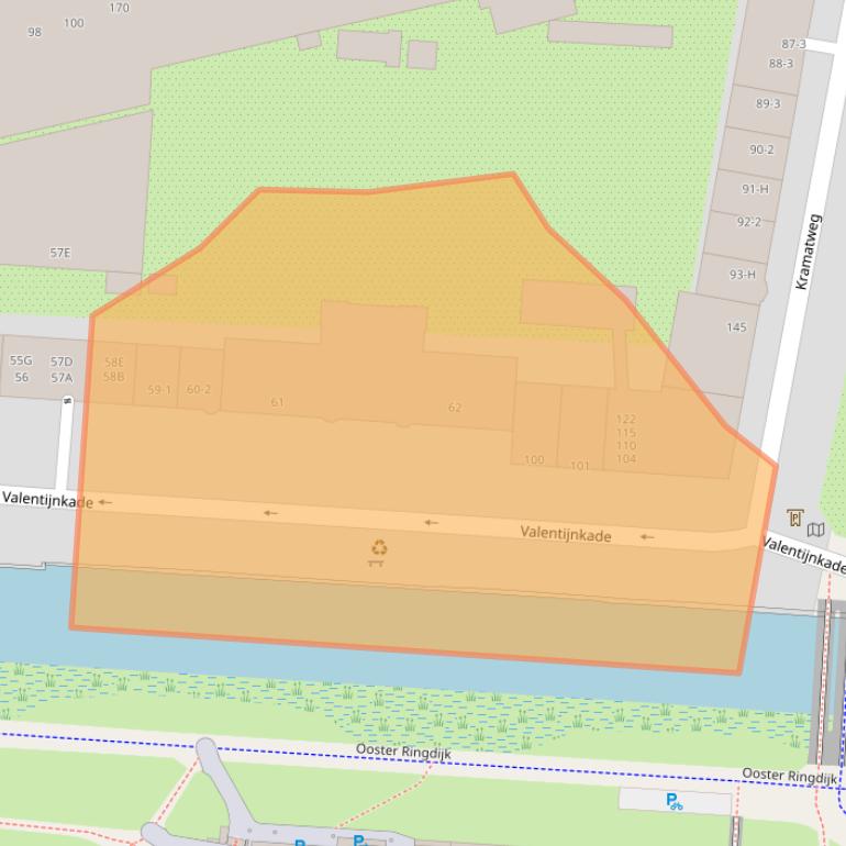 Kaart van postcodegebied 1095JL.