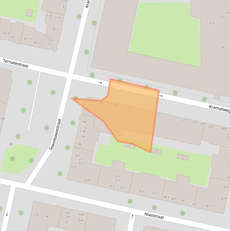 Kaart van postcodegebied 1095JP.