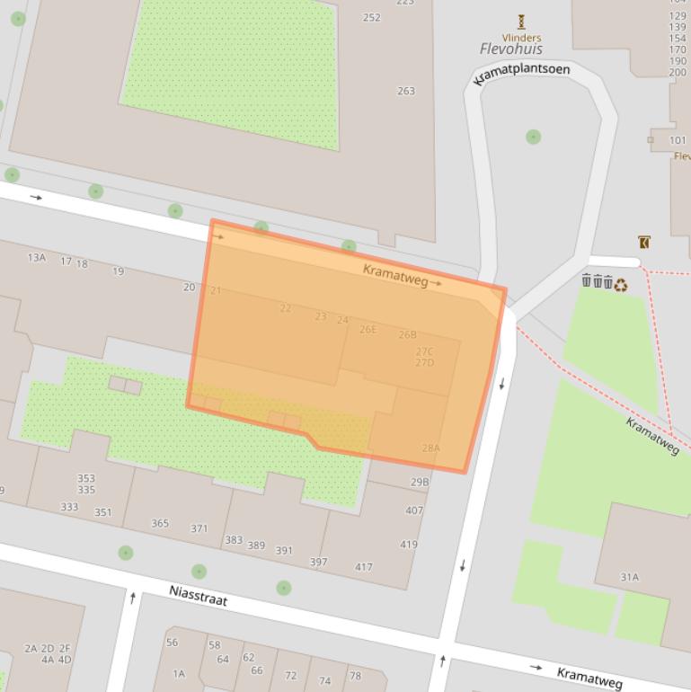 Kaart van postcodegebied 1095JR.