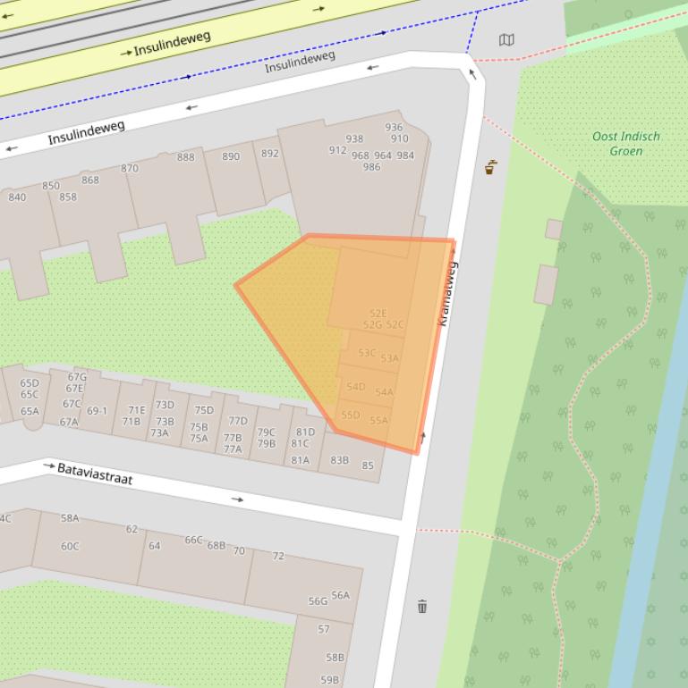 Kaart van postcodegebied 1095JW.