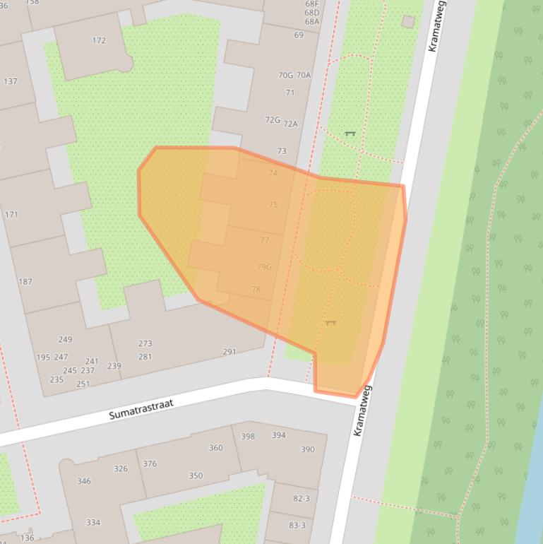 Kaart van postcodegebied 1095KB.