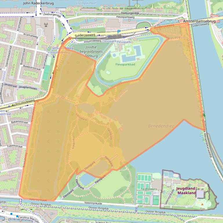 Kaart van postcodegebied 1095KE.