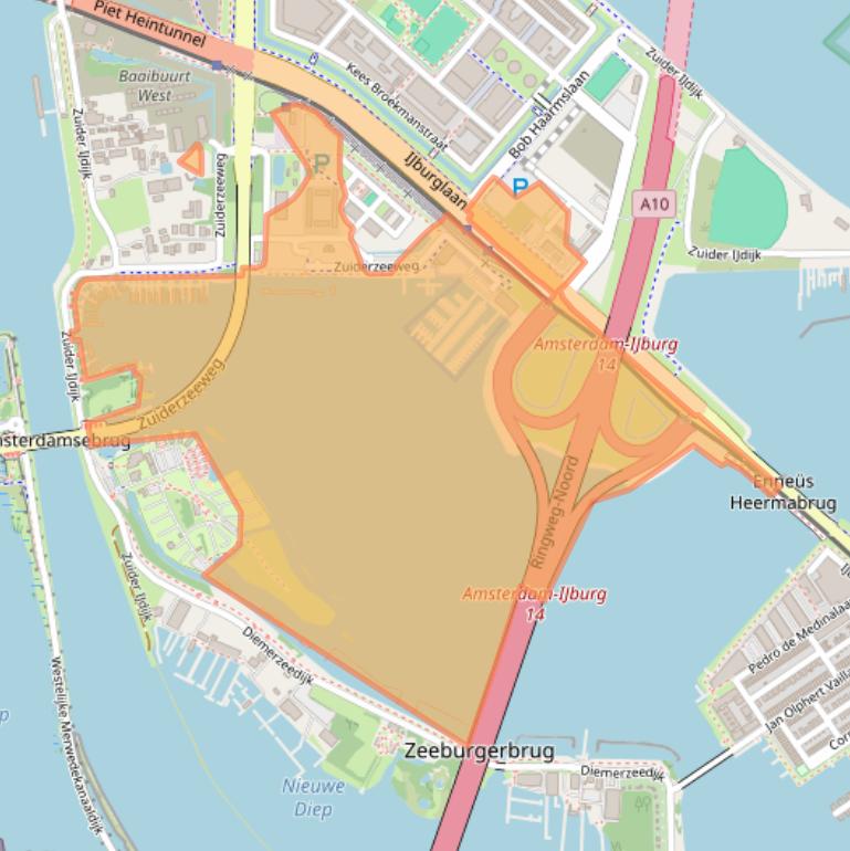 Kaart van postcodegebied 1095KG.