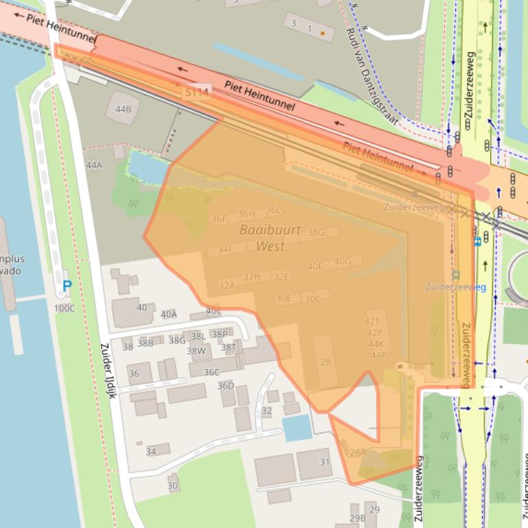 Kaart van postcodegebied 1095KJ.