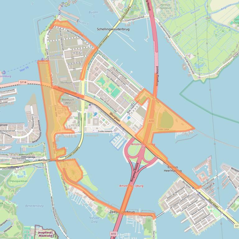 Kaart van postcodegebied 1095KN.