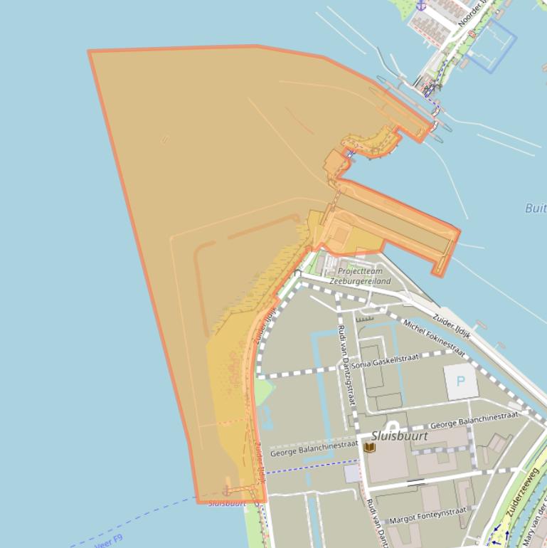 Kaart van postcodegebied 1095KP.