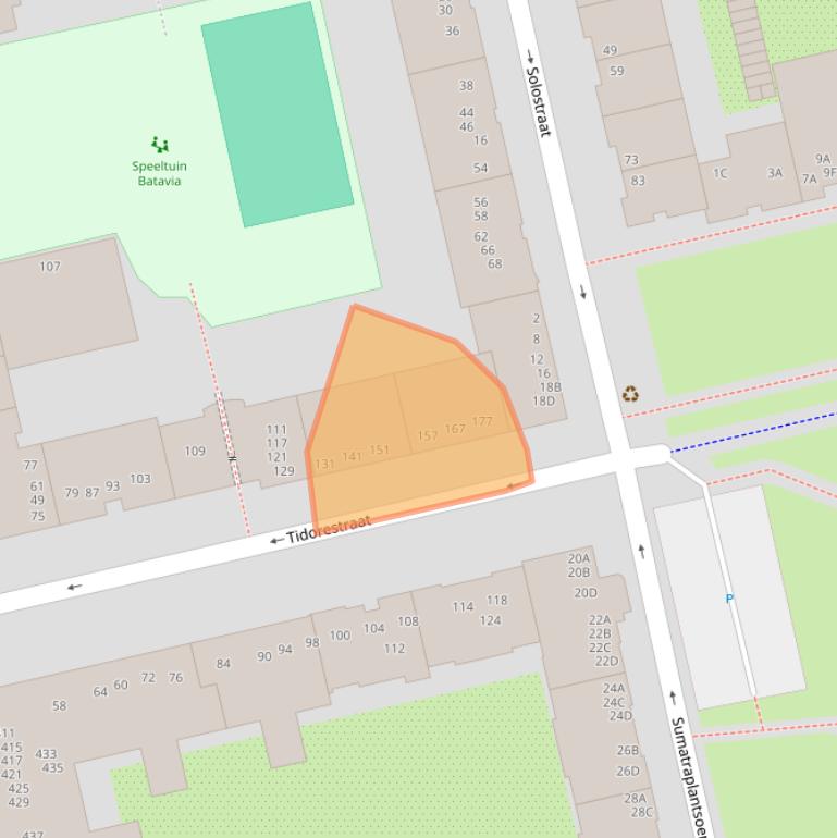 Kaart van postcodegebied 1095KT.