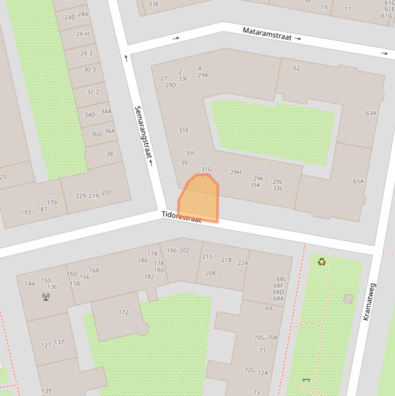 Kaart van postcodegebied 1095KW.