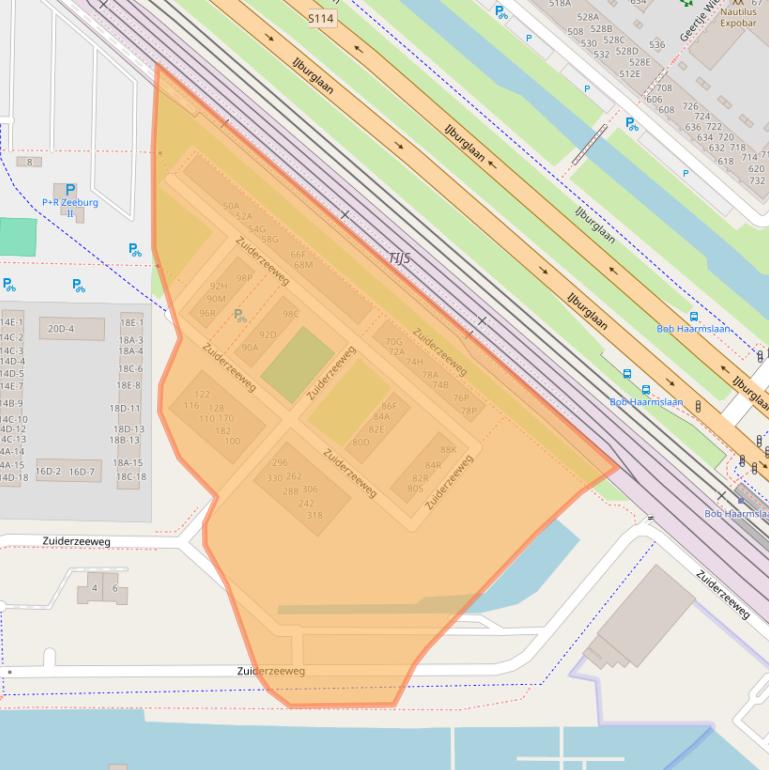 Kaart van postcodegebied 1095KX.