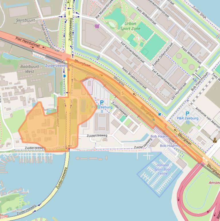 Kaart van postcodegebied 1095KZ.