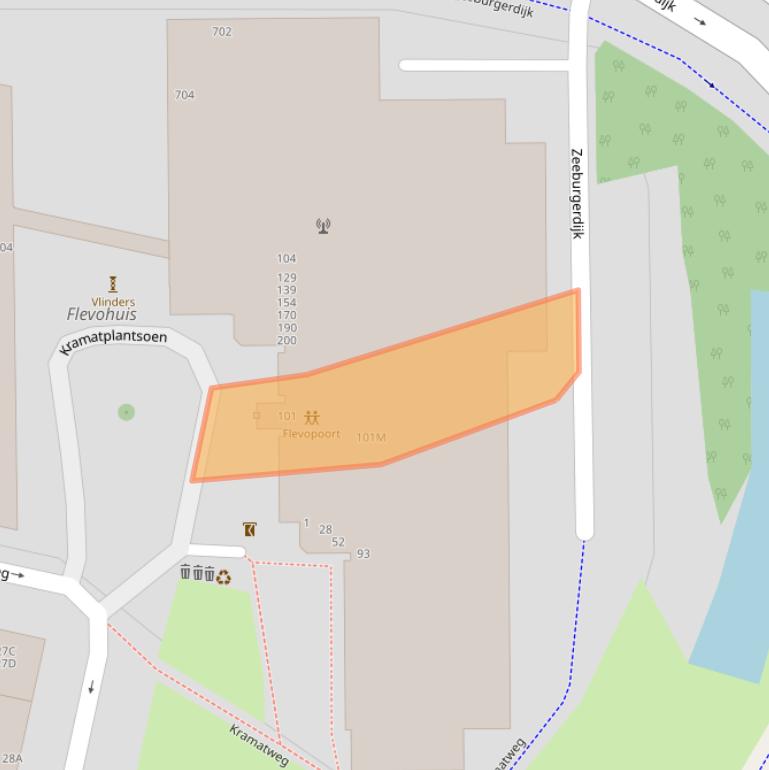 Kaart van postcodegebied 1095LB.