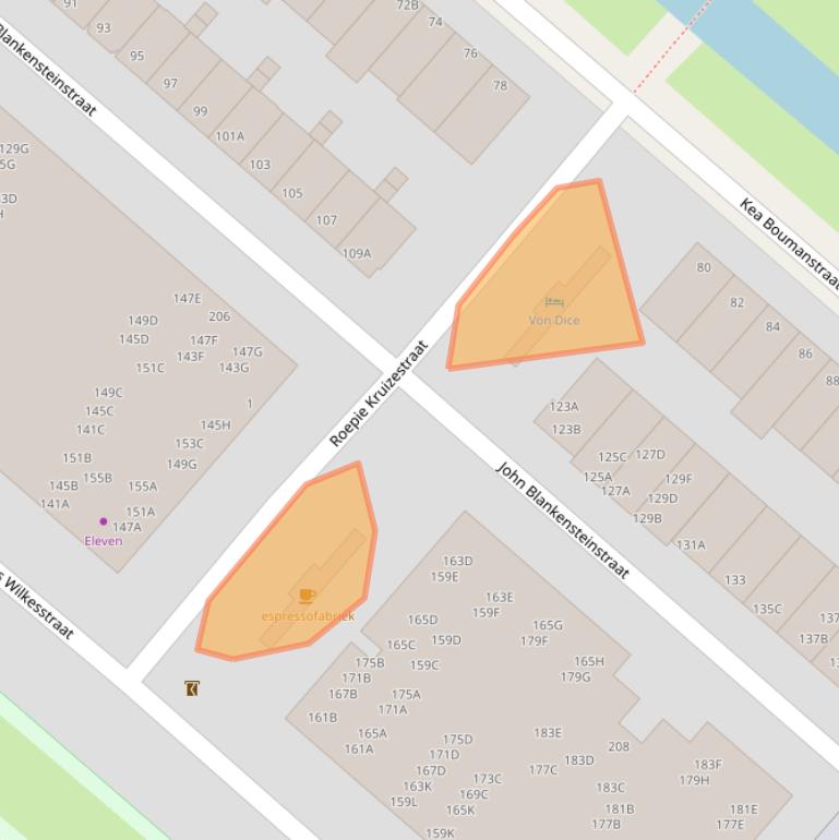 Kaart van postcodegebied 1095MC.