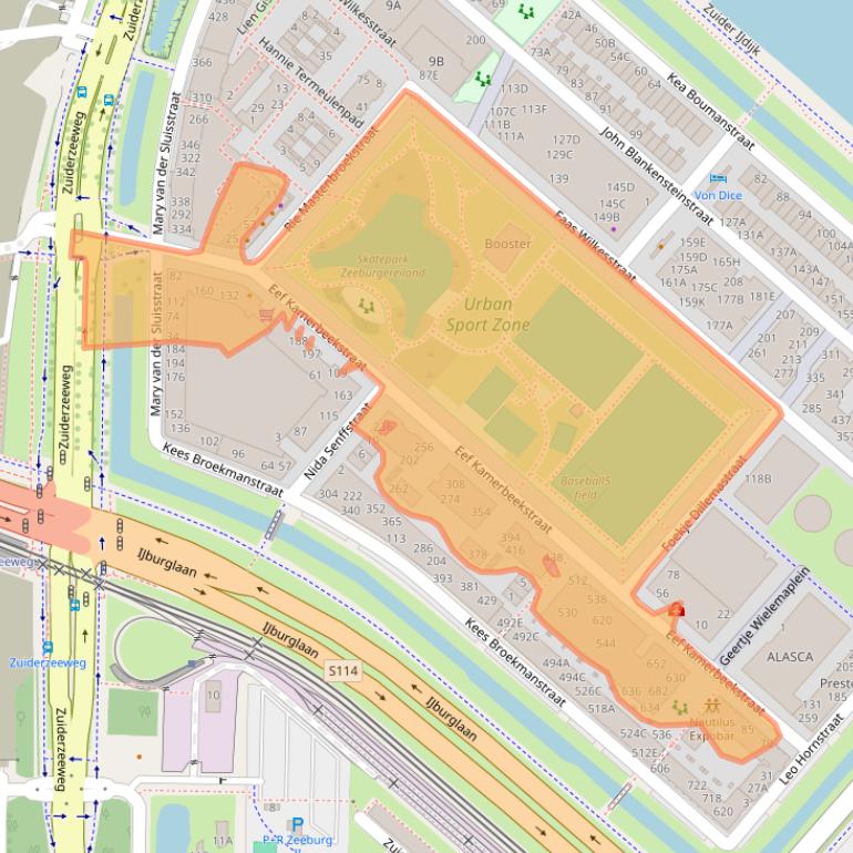 Kaart van postcodegebied 1095MP.