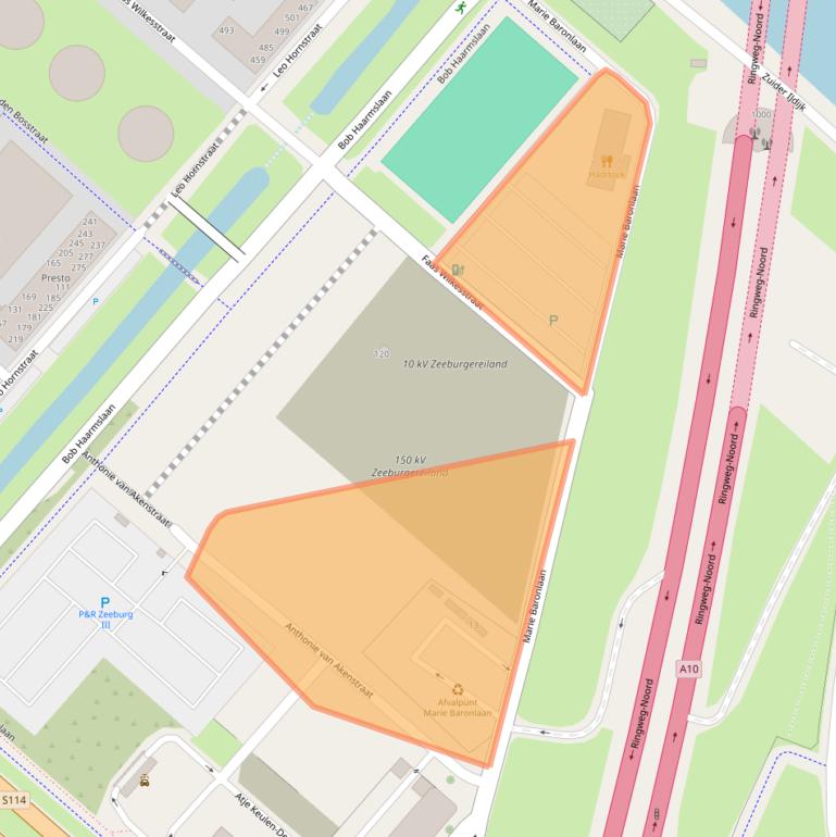 Kaart van postcodegebied 1095MV.