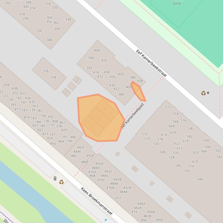 Kaart van postcodegebied 1095MZ.