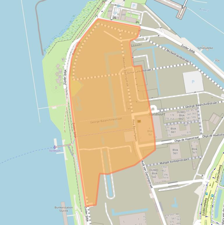 Kaart van postcodegebied 1095PN.