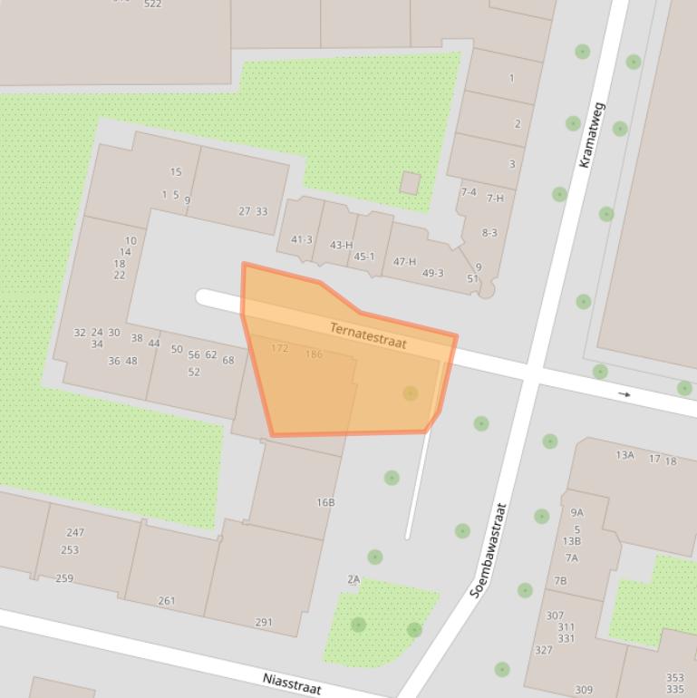 Kaart van postcodegebied 1095RZ.