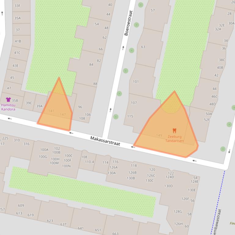 Kaart van postcodegebied 1095SV.