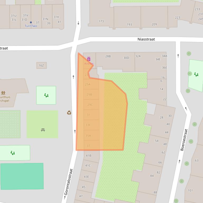 Kaart van postcodegebied 1095TM.