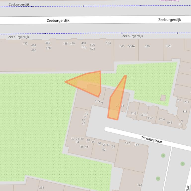 Kaart van postcodegebied 1095VH.