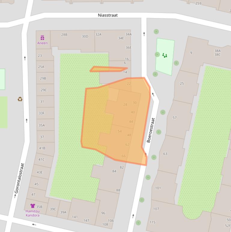 Kaart van postcodegebied 1095VS.