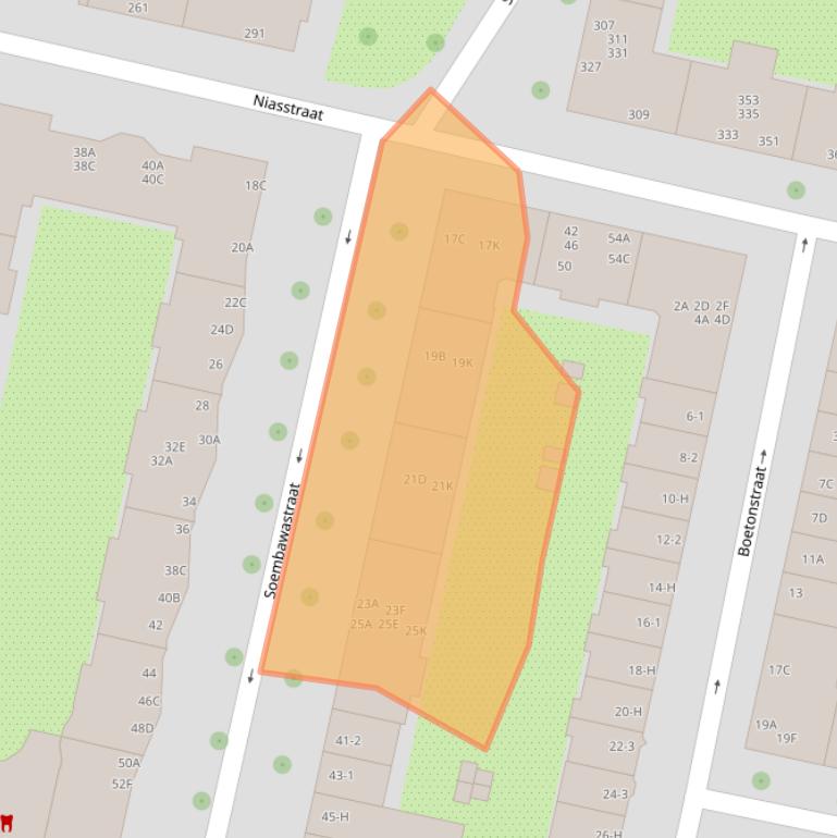 Kaart van postcodegebied 1095VV.