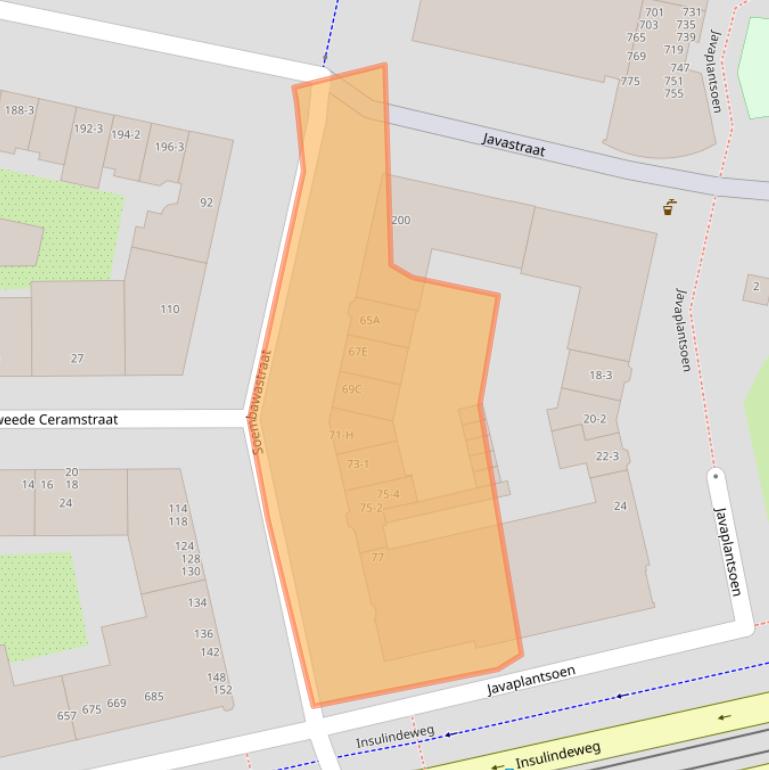 Kaart van postcodegebied 1095VZ.