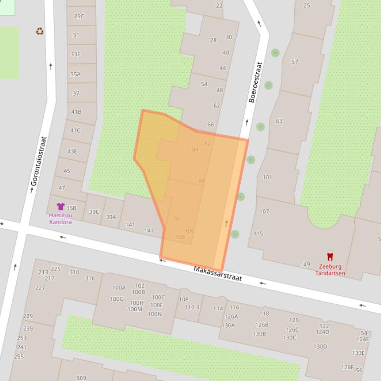 Kaart van postcodegebied 1095WB.