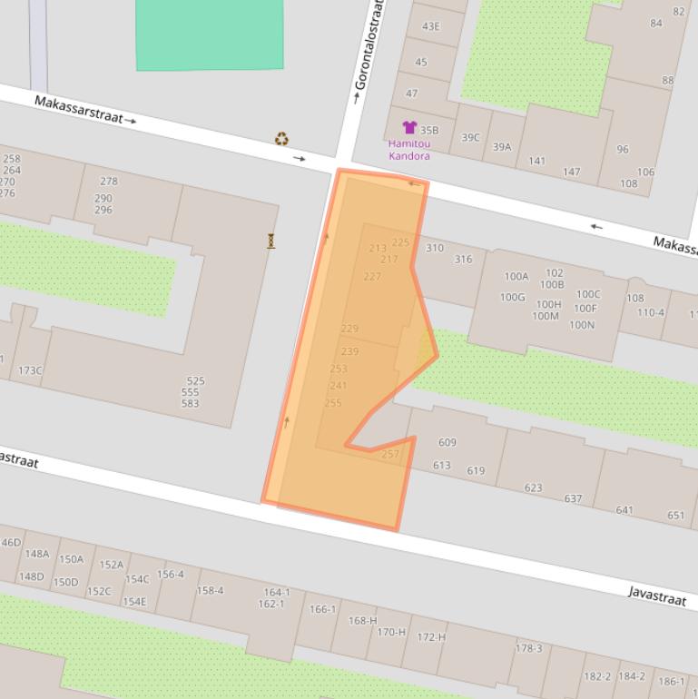 Kaart van postcodegebied 1095WE.