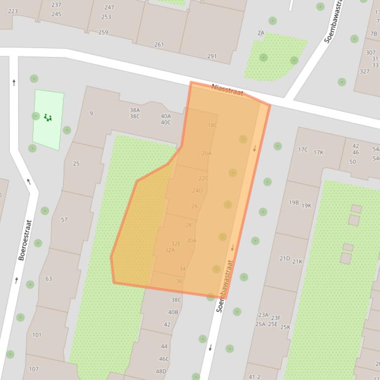 Kaart van postcodegebied 1095XB.