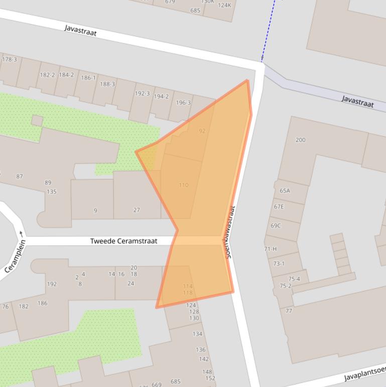 Kaart van postcodegebied 1095XE.