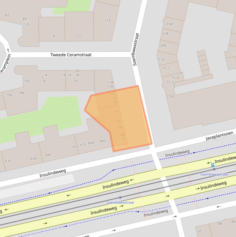 Kaart van postcodegebied 1095XG.