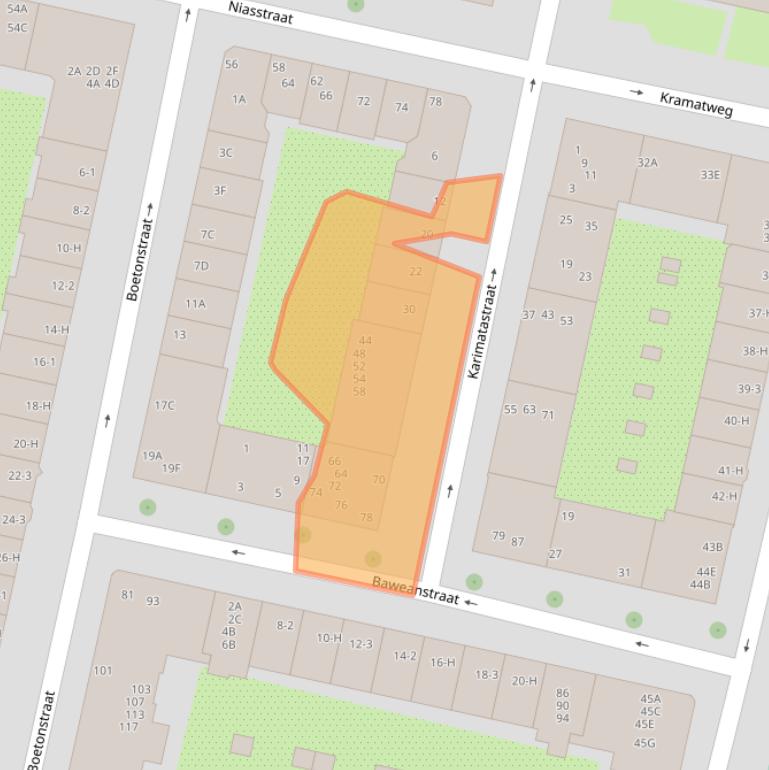 Kaart van postcodegebied 1095XT.