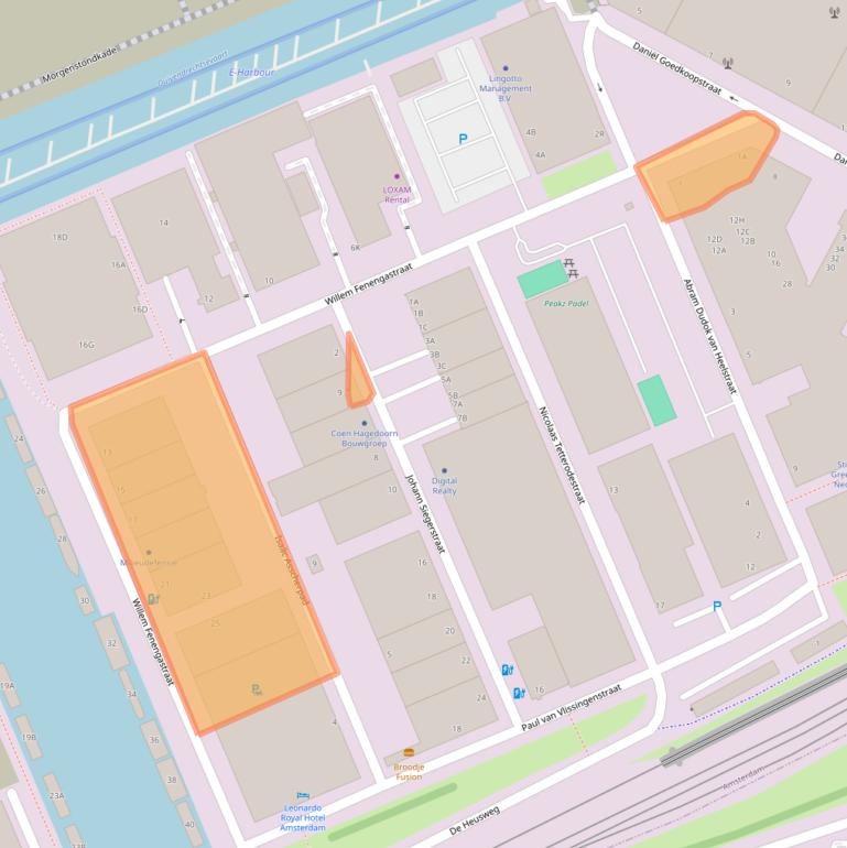 Kaart van postcodegebied 1096BL.