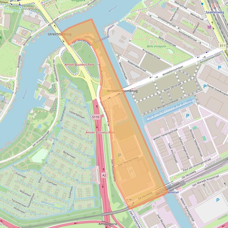 Kaart van postcodegebied 1096CJ.