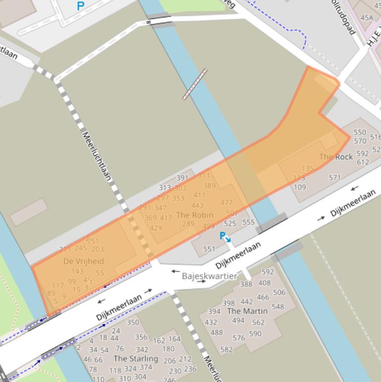 Kaart van postcodegebied 1096DB.