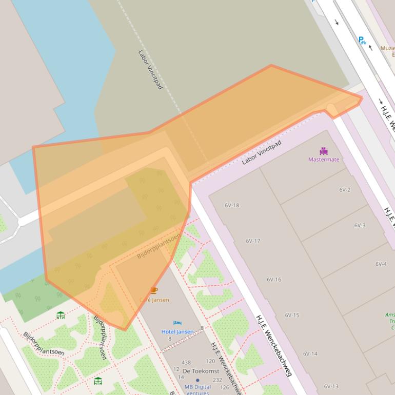 Kaart van postcodegebied 1096DN.