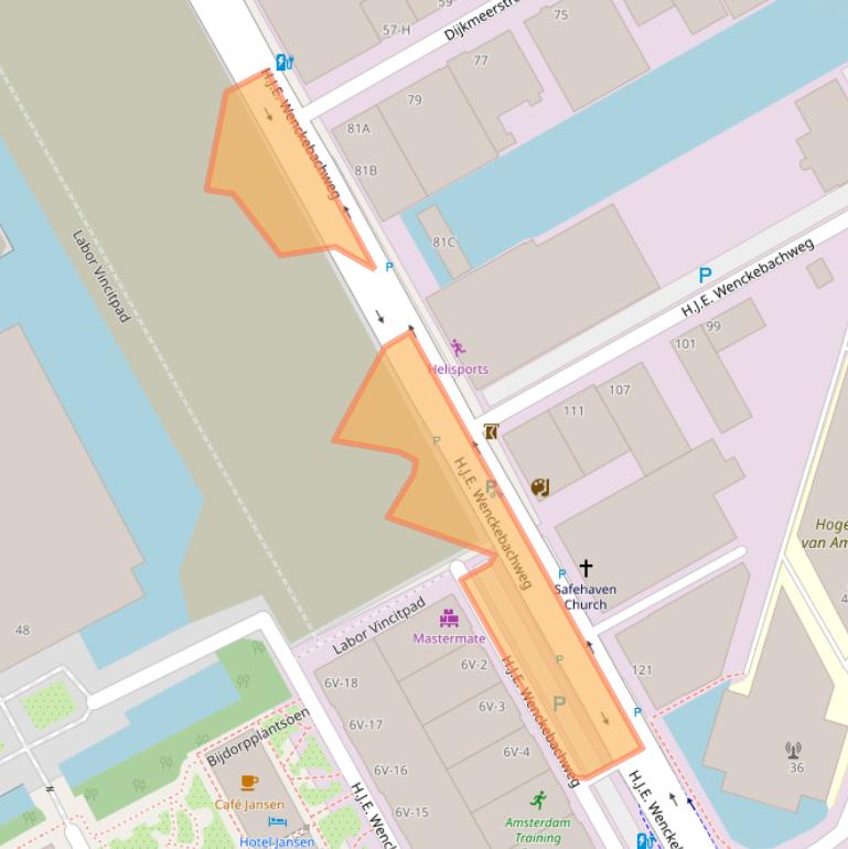 Kaart van postcodegebied 1096DP.