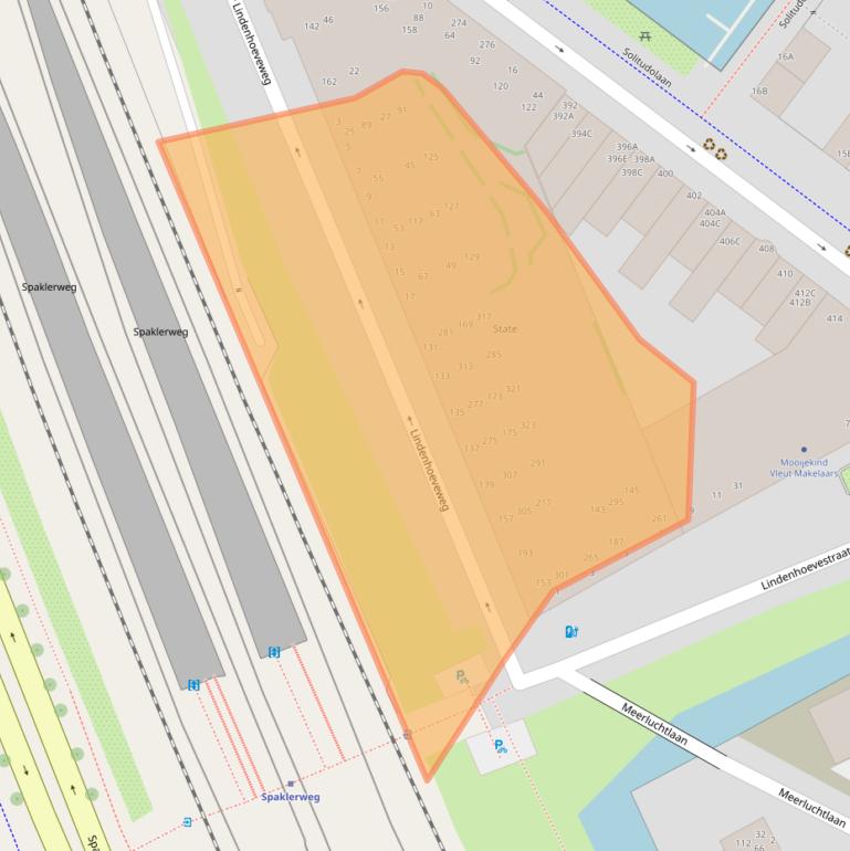 Kaart van postcodegebied 1096DT.