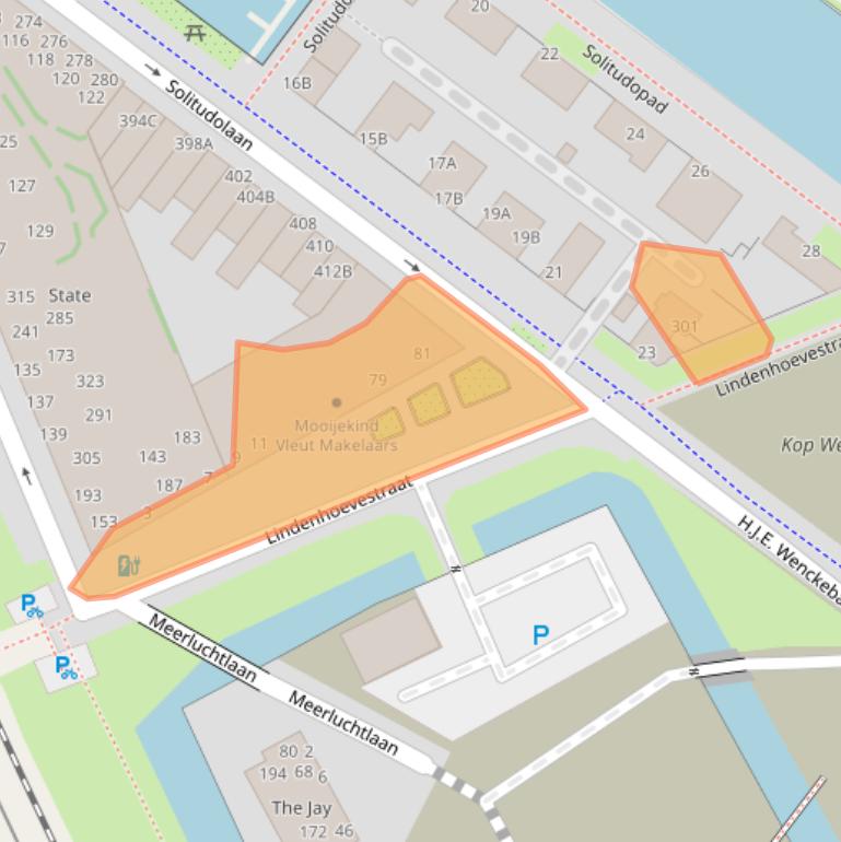 Kaart van postcodegebied 1096DV.