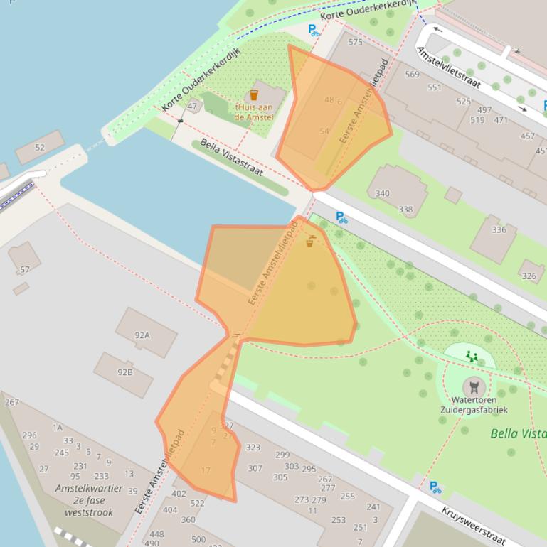 Kaart van postcodegebied 1096GB.