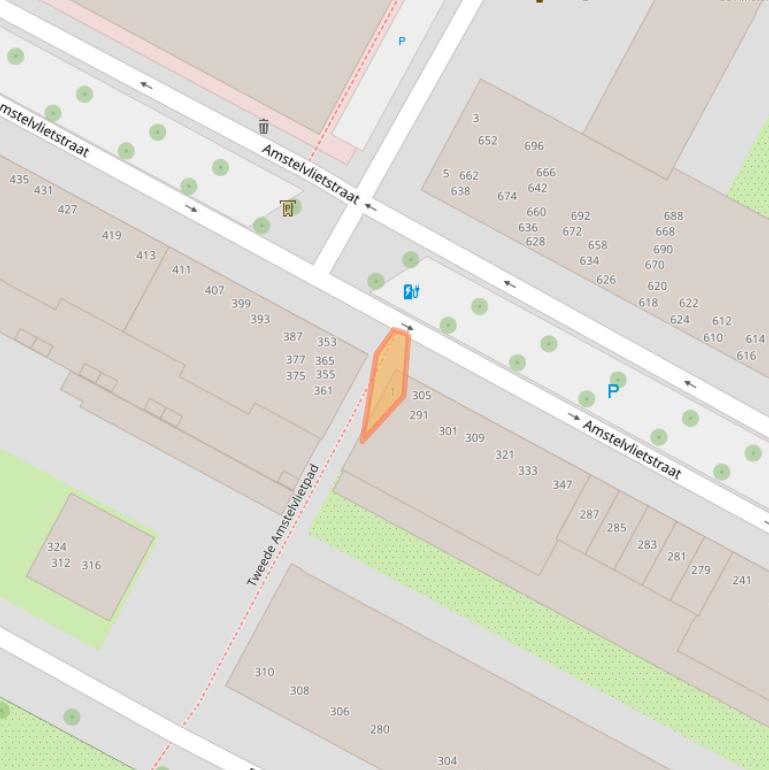 Kaart van postcodegebied 1096GE.