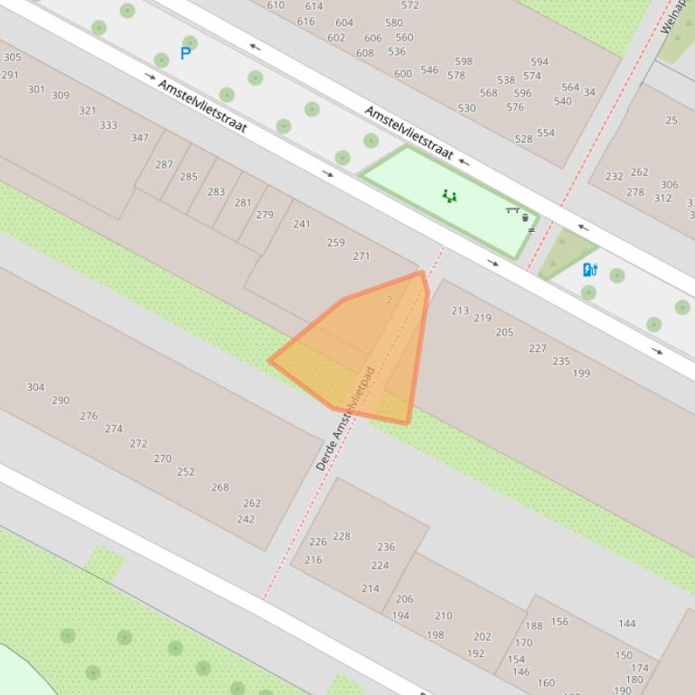 Kaart van postcodegebied 1096GH.