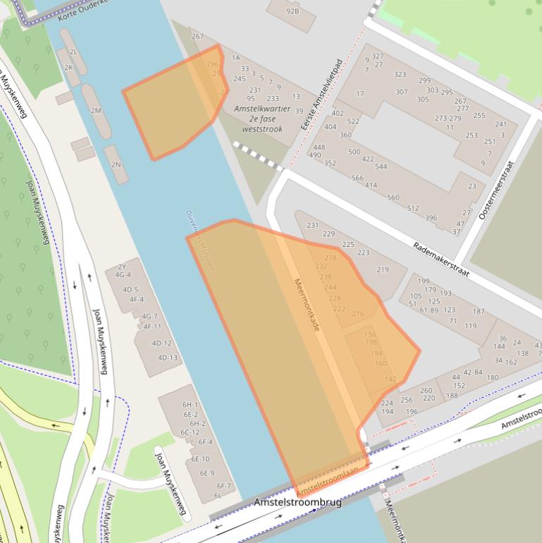 Kaart van postcodegebied 1096GR.