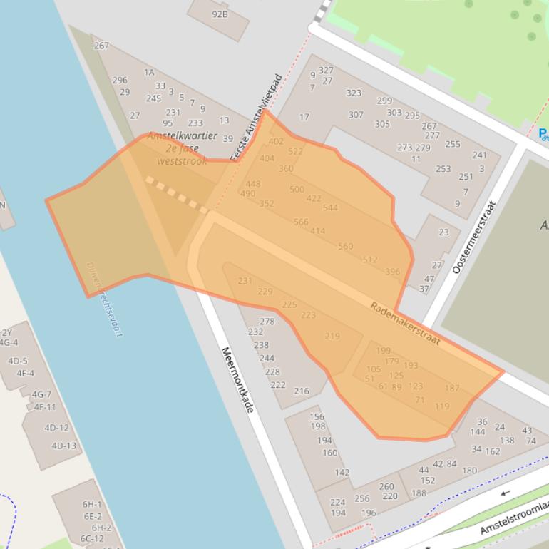 Kaart van postcodegebied 1096GS.