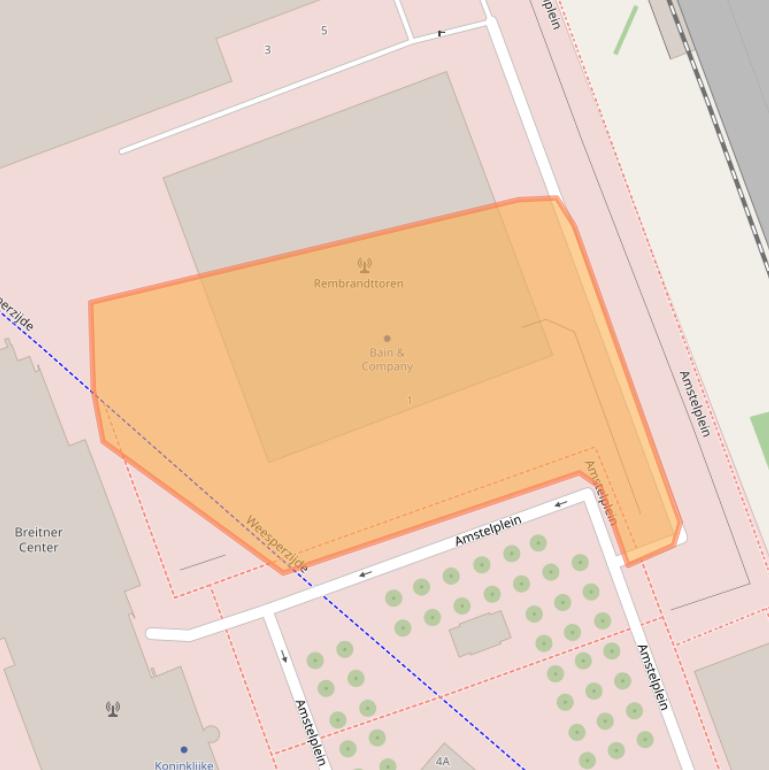 Kaart van postcodegebied 1096HA.