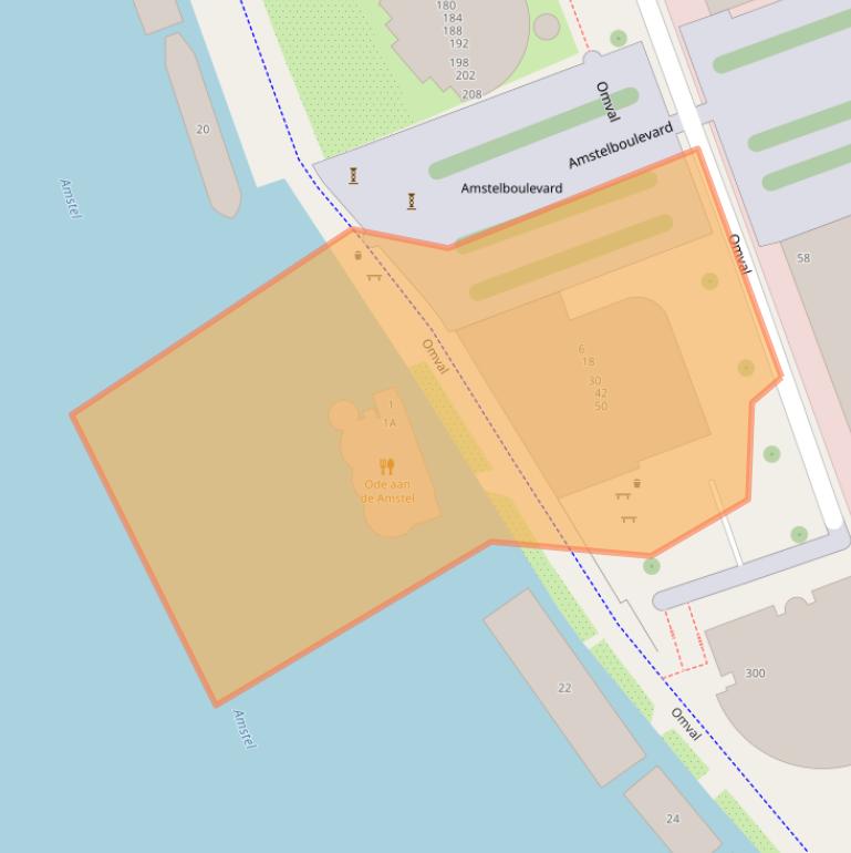 Kaart van postcodegebied 1096HH.