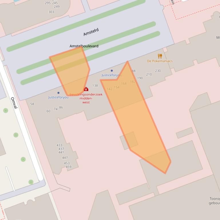 Kaart van postcodegebied 1096HL.